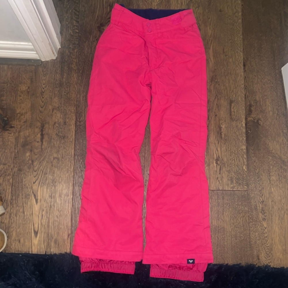 ROXY Youth Girls Neon Ski Snow Pants Sz 10 Dry Flight 10K Technology